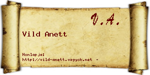 Vild Anett névjegykártya